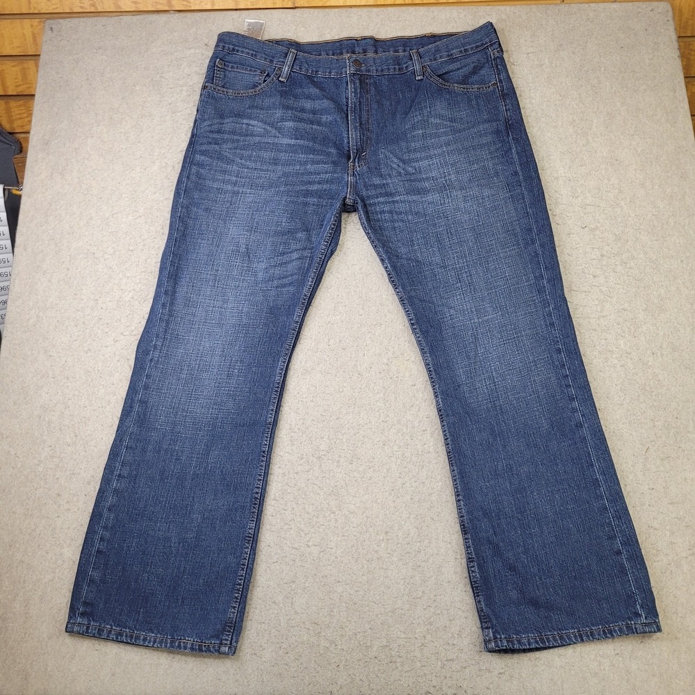 Levi's 527 Jeans Men 44x30 Blue Cotton Denim Straight Leg Baggy Stretch Workwear